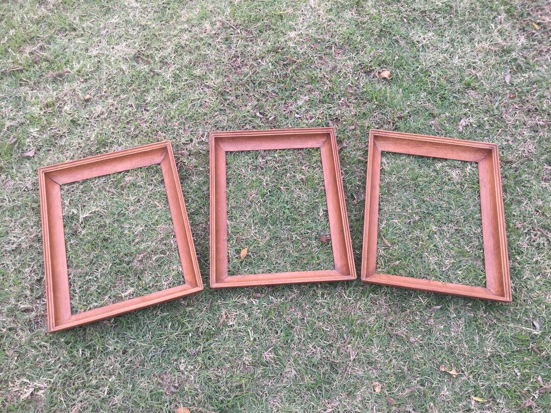 Wood Frames / Vintage Mahogany Wood Frames / 3 Handcrafted Etsy