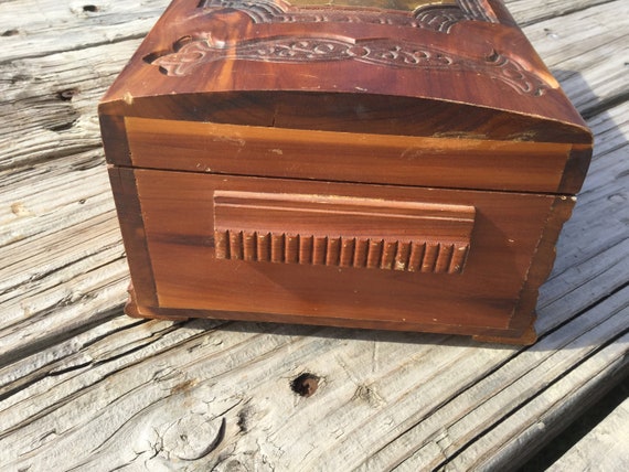 Cedar Chest Jewelry Box / Wood Jewelry Box / Vint… - image 4