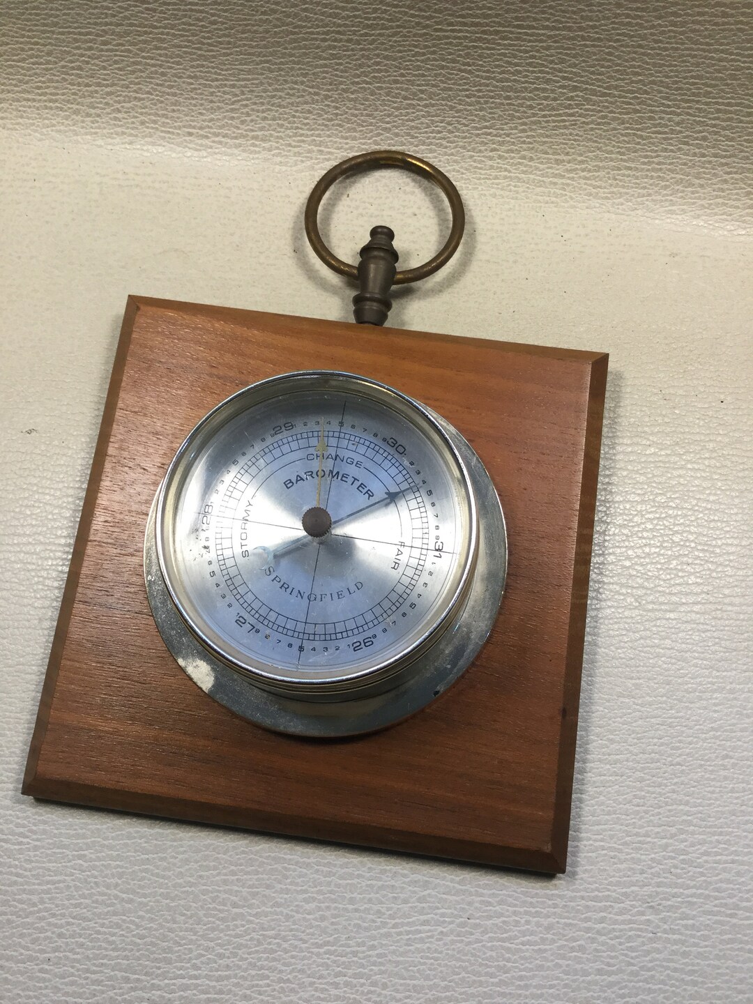 Springfield Barometer / Barometer / Vintage Barometer / Wood Etsy