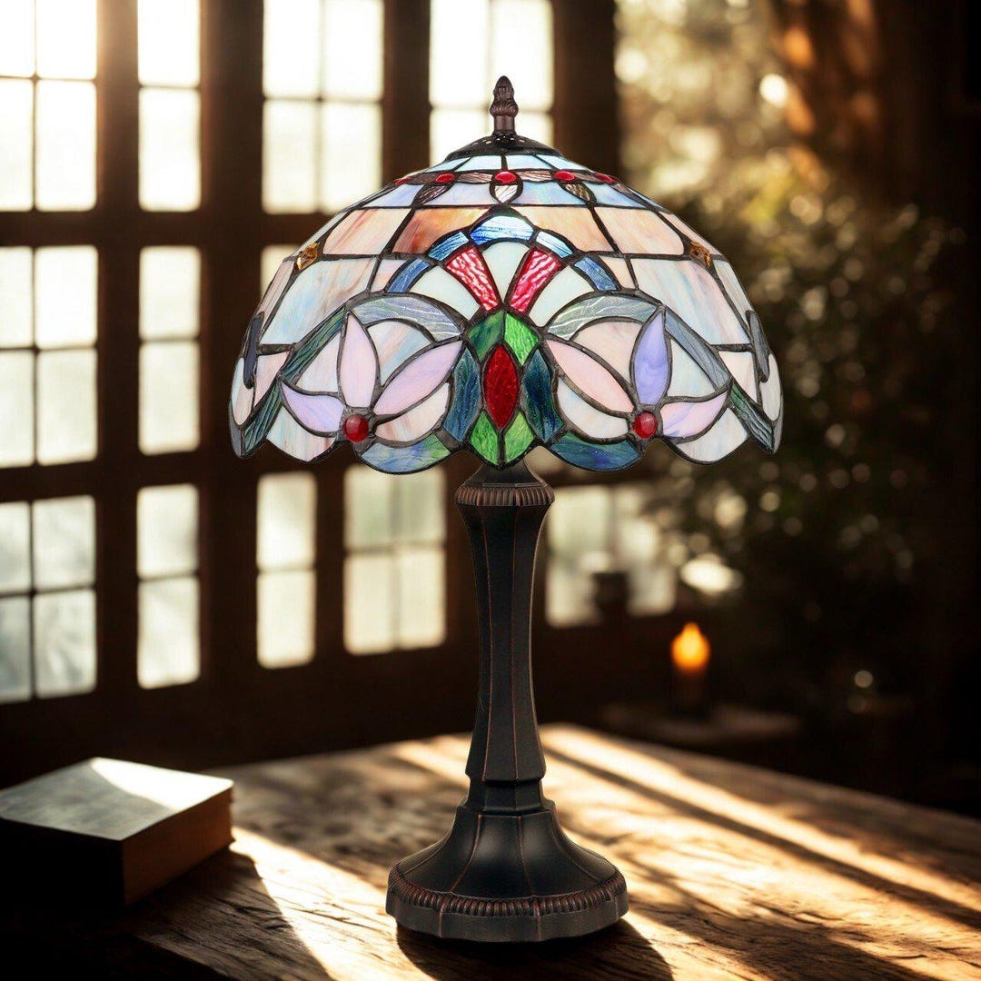 Vintage Tiffany-style Stained Glass Table Lamp – Victorian Desk Lamp - Etsy