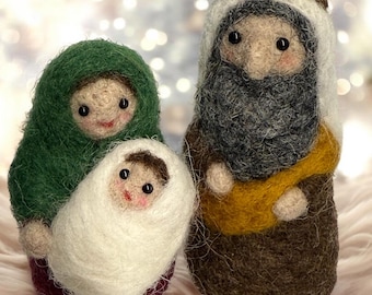 Crèche De Noël Faite Main, Figurines En Feutre, Commerce équitable - France