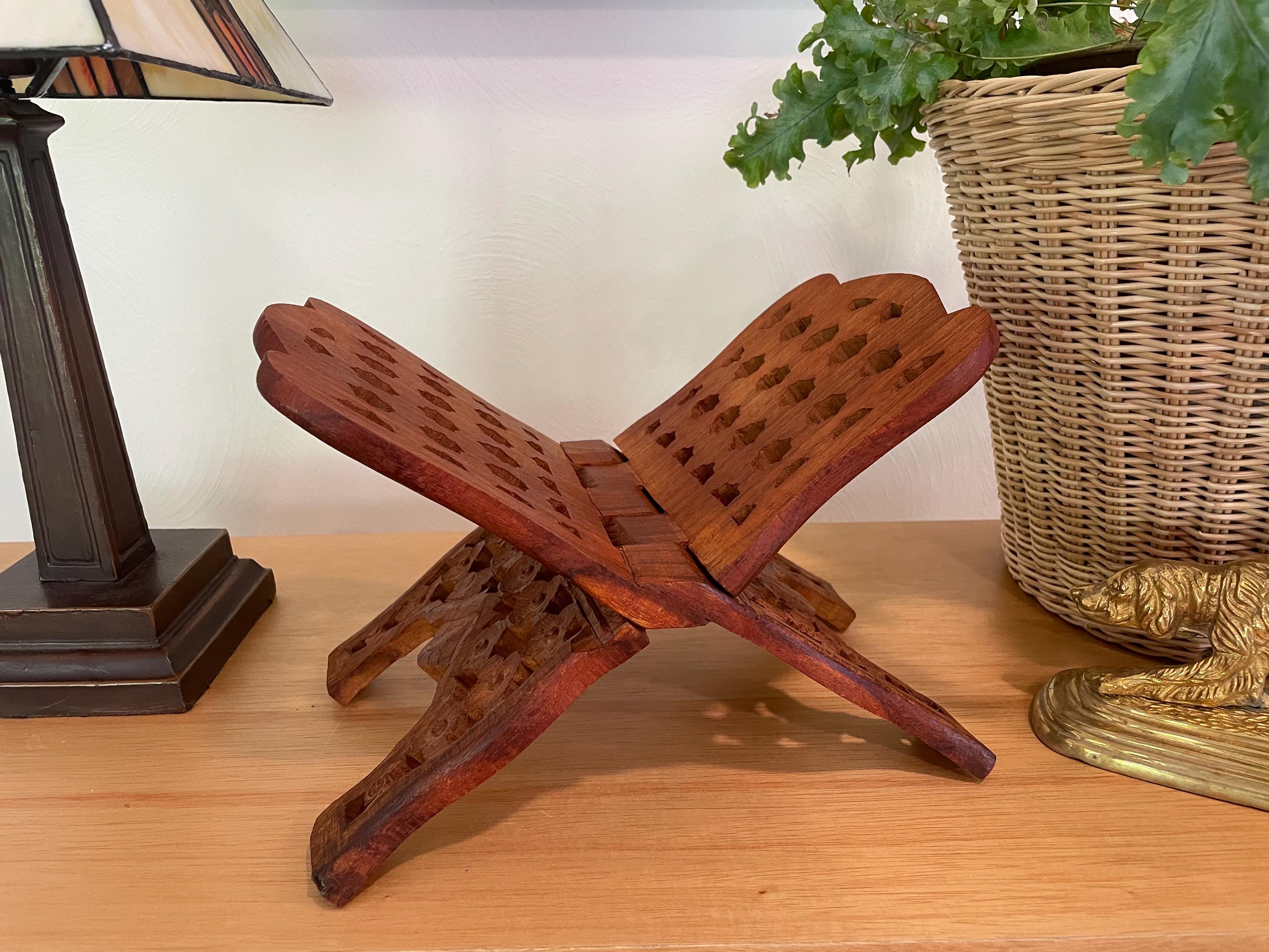 ⭐︎軽井沢彫⭐︎木製 花彫刻⭐︎ブックスタンド⭐︎本立て ⭐︎軽井沢