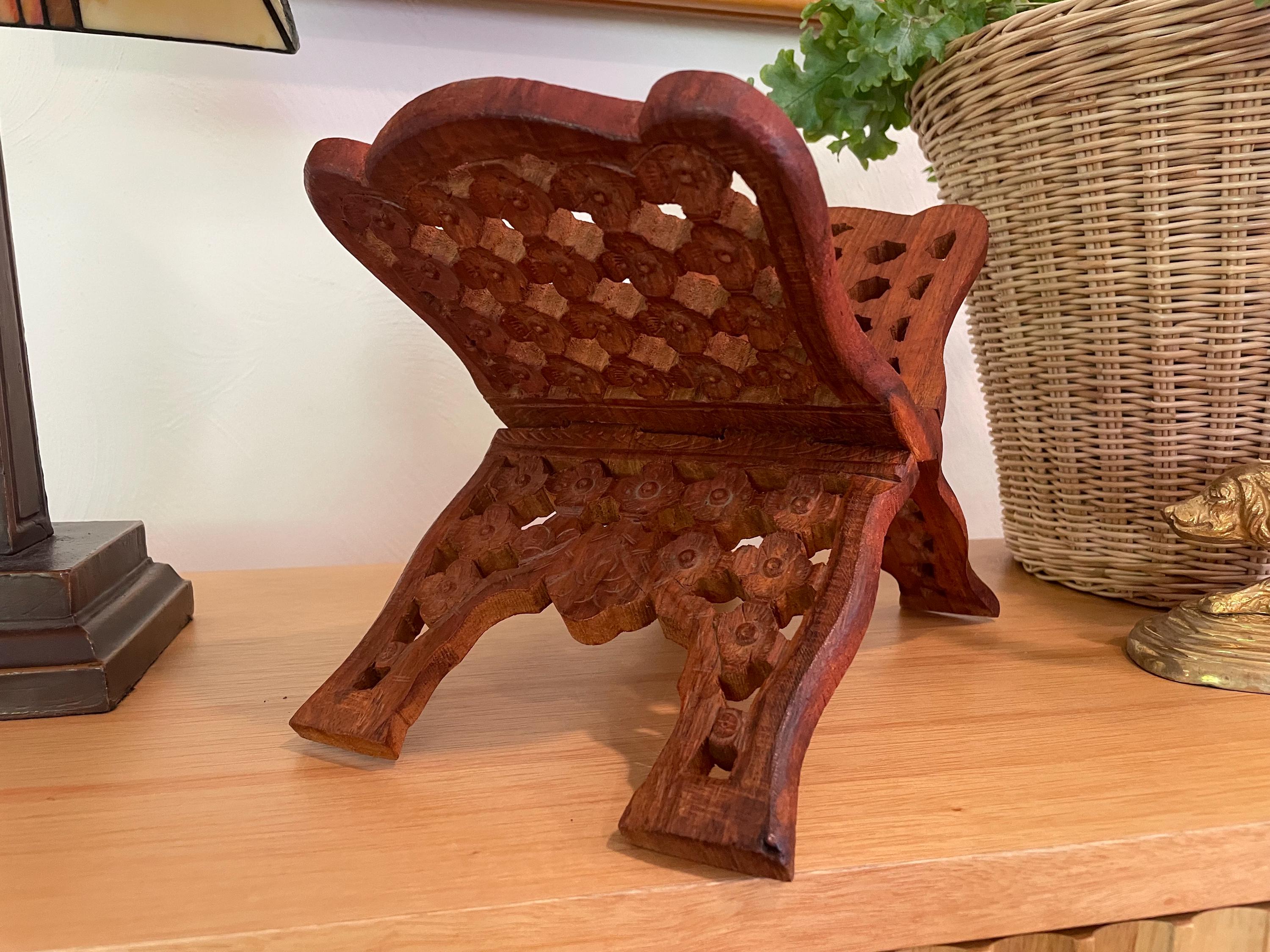 ⭐︎軽井沢彫⭐︎木製 花彫刻⭐︎ブックスタンド⭐︎本立て ⭐︎軽井沢彫⭐︎木製 花彫刻⭐︎ブックスタンド⭐︎本立て