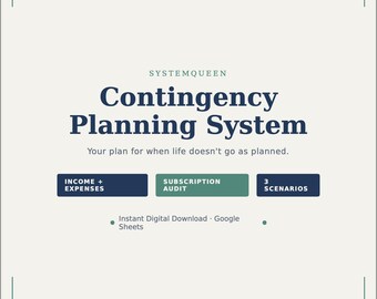 Familjeberedskapsplanerare | Finansiell plan för arbetslöshet | Kalkylblad för nödbudget | Google Sheets | Direktnedladdning | Plan för arbetslöshet