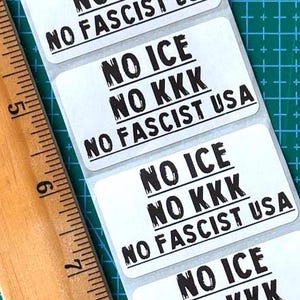 ICE禁止、KKK禁止、ファシスト禁止ステッカー、アイス廃止バルクパック25枚入り