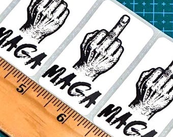 25 F Finger Anti MAGA Bulk Slap Stickers