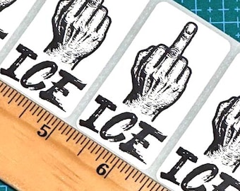 25 F Finger Anti ICE Bulk Slap Stickers | abolish ice
