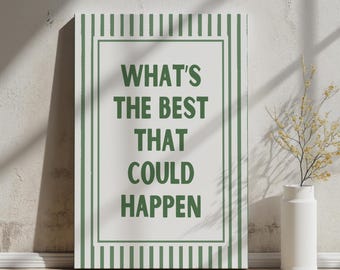 Lámina con cita inspiradora en verde salvia: Decoración motivadora para dormitorios (Descarga digital)