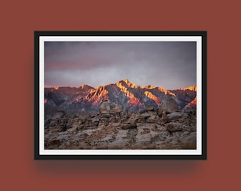 Lone Pine Peak at Sunrise Fine Art Print – Sierra Mountains, California Landscape Photography