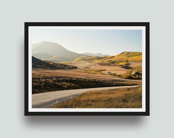 Colorado Back Road Photo Print, Autumn Mountain Landscape Wall Art, Giclée Poster