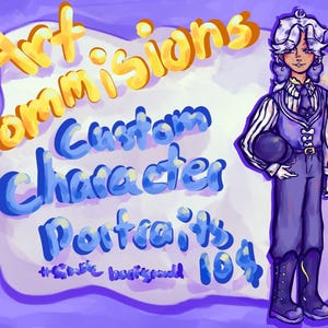 Digital Art Commission! Custom character portrait/ character illustration