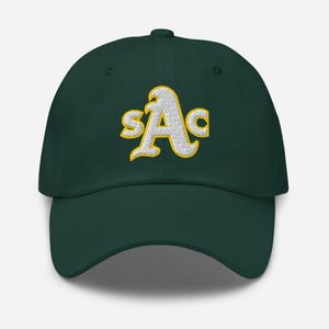 Sacramento A's Dad Hat: 100% Cotton Twill, Adjustable Buckle