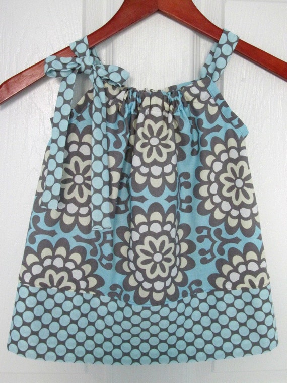 Items similar to Amy Butler Lotus and Full Moon Polka Dot Pillowcase