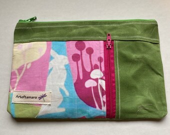 Ooak waxed canvas essentials pouch