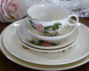 Rose 6 piece dinnerware china set