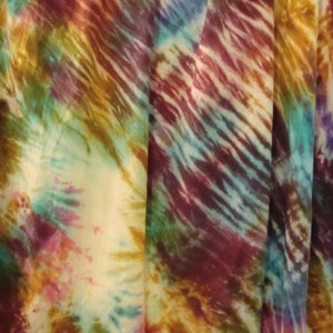 2 yards hand dyed rayon pole wrapped shibori, Arashi