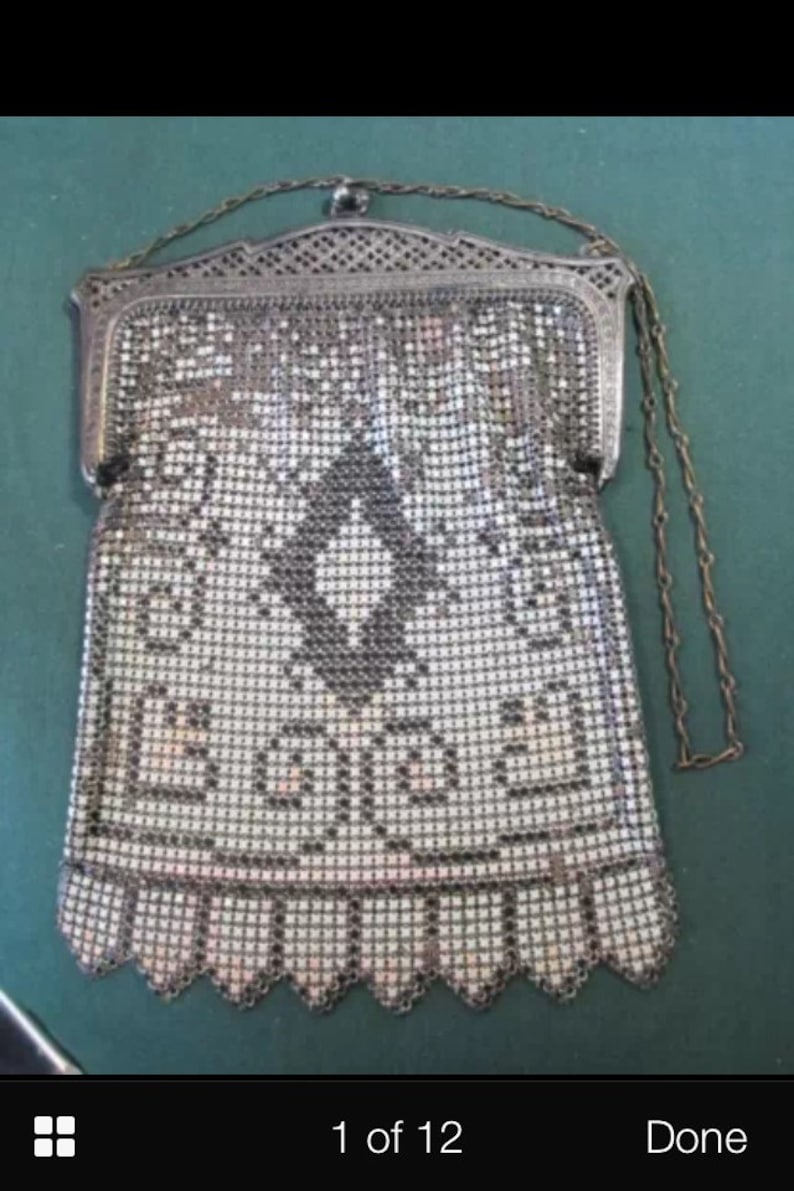 Flapper purse 1900 enamel coloring