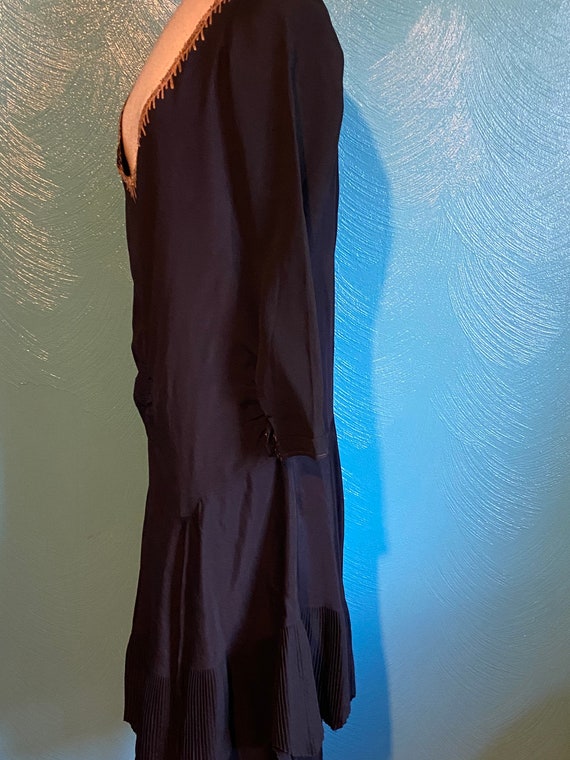 Large 1920’s black low waisted dress