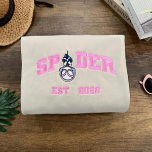 Super Hero Embroidered Sweatshirt, Spider Girl, Movie Character Hoodie, Spider Verse, Gift For Bestie, Gift For Girl, Fan Gift ECL281H.C