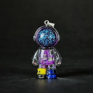 Astronaut Pendant | Handcrafted Miniature Sculpture - Resin Necklace and Art Piece
