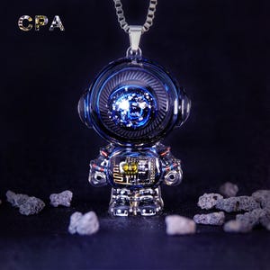 Astronaut Pendant | Handcrafted Miniature Sculpture - Resin Necklace, Keychain, and Art Piece