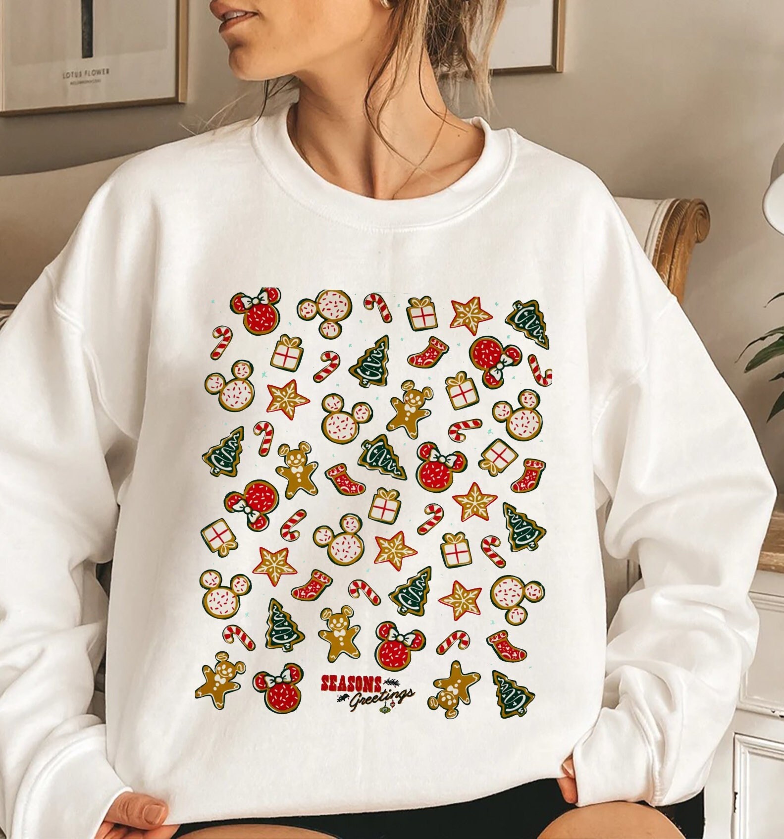 Discover Vintage Gingerbread Disney Christmas Sweatshirt