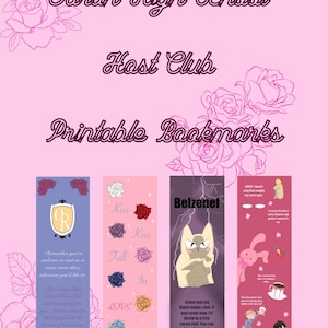 Ouran HighSchool Host Club Printable Bookmarks