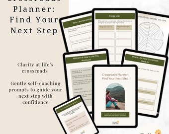 Life Transition Planner Self Discovery Journal Goal Setting Workbook Career Change and Decision Making Printable