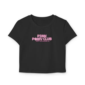 Pink Pony Club Women&#39;s Baby Tee - West Hollywood-Inspired Pop Girl Aesthetic Shirt
