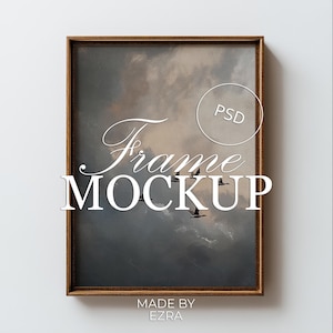 Maqueta de marco de madera, maqueta de marco vertical minimalista, marco de madera natural de 3x4, plantilla de objeto inteligente PSD JPG para Photoshop