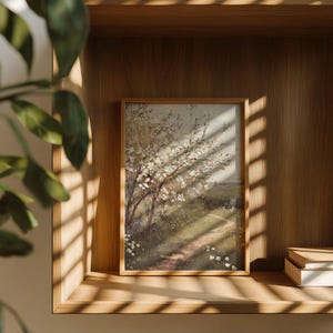 Houten frame videomodel PSD, posterhaspel verticaal frame met plantenschaduwen, geanimeerde minimale esthetische scène, JPG MP4 Photoshop Smart-object afbeelding 5