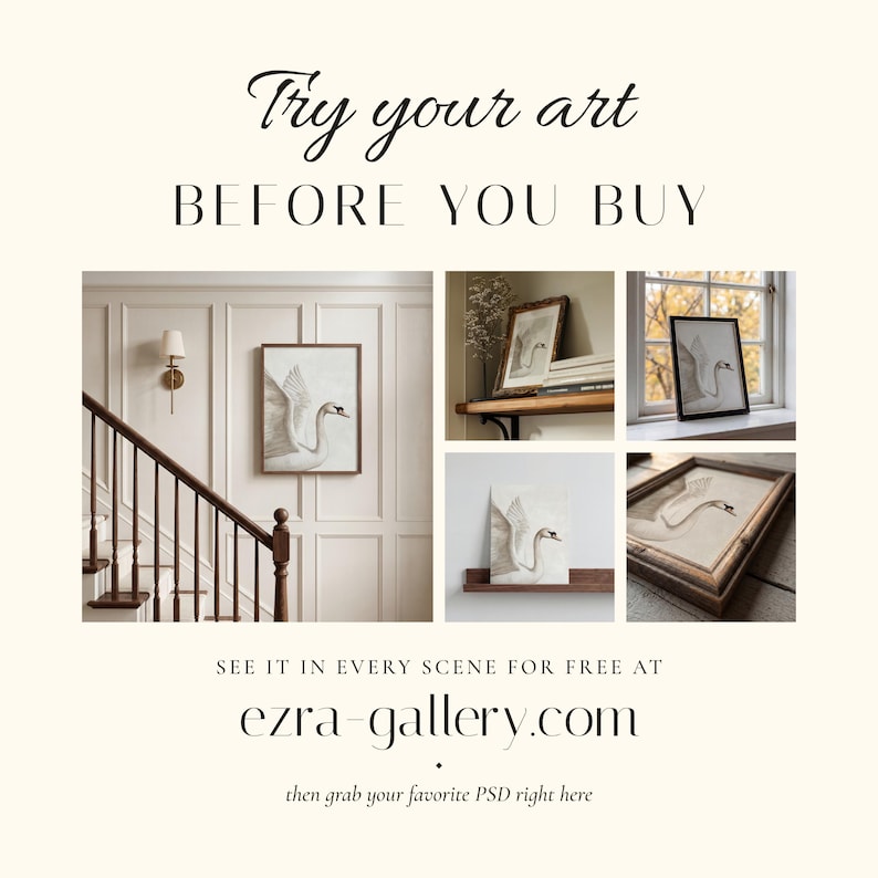 Ornate Gold Frame Mockup: Carved Vertical Flat Lay on Linen Fabric, Realistic DIN A PSD, Photoshop Photopea Smart Object 5x7 image 11