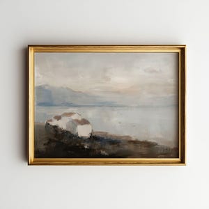 Gold Wall Frame Mockup, Minimal 3x4 Poster Mockup, Horizontal Frame PSD for Photoshop, Smart Object JPG Template, Art Display Scene image 3