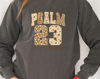 Psalm 23 Sweatshirt, The Lord Is My Shepherd T shirt, Bible Verse Thanksgiving Christian Hoodie, Retro Fall Faith Long Sleeve, Autumn Tee