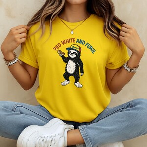 Red White and Feral 4th of July Shirt: Funny USA Tee