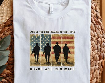 Volkstrauertag T-Shirt: Herz der amerikanischen Flagge, Vaterländische Armee Design