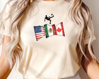 Soccer 2026 Unisex T-Shirt | North America Football Fan Tee | Match Day Sports Shirt | Soccer Gift