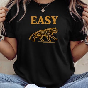Easy Tiger Graphic Tee: Comfort Colors Vintage Distressed T-Shirt