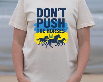 Don't Push the Horses Boxing Shirt: Usyk Inspired Gym Tee