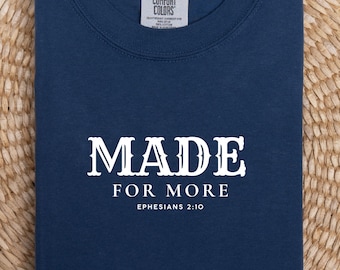 Camiseta cristiana Comfort Colors: Versículo bíblico, estudio bíblico para mujeres