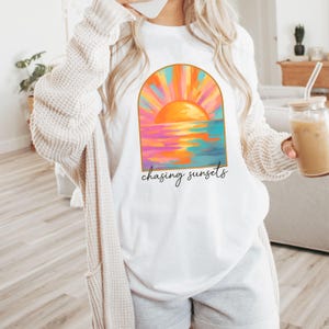 Coconut Girl Sunset Oversized t-shirt  summer vacation beach shirt Salty Mermaidcore tee for surfer Summer vibes surf tee Comfort Colors