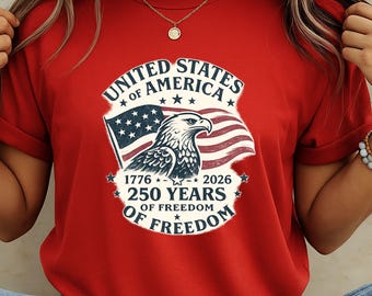 USA 250th Anniversary Shirt, USA Flag Vintage T-Shirt, Usa 250th anniversary Independence Day Tee, 4th of July Patriotic Gift
