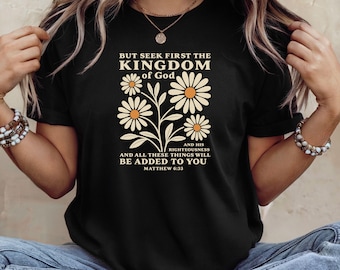 Comfort Colors Christian T-Shirt: Inspirational Bible Verse Tee