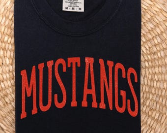 Comfort Colors Mustangs Shirt: Football Game Day Tee