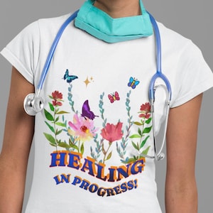 Healing in Progress T-Shirt: Garment-Dyed Mental Health Tee