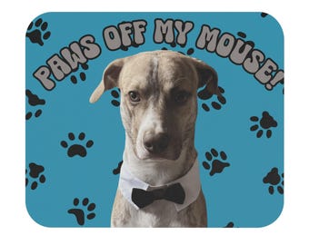 Personalisierte Hund Maus Pad | "Paws Off My Mouse" Haustier-Computer-Zubehör