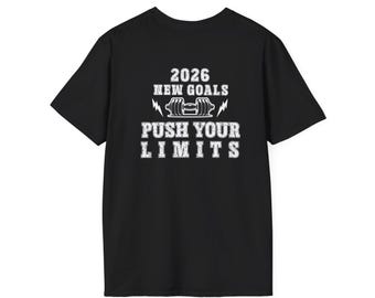 2026 Fitness Goals Push Your Limits T-Shirt | New Year Gym Motivation