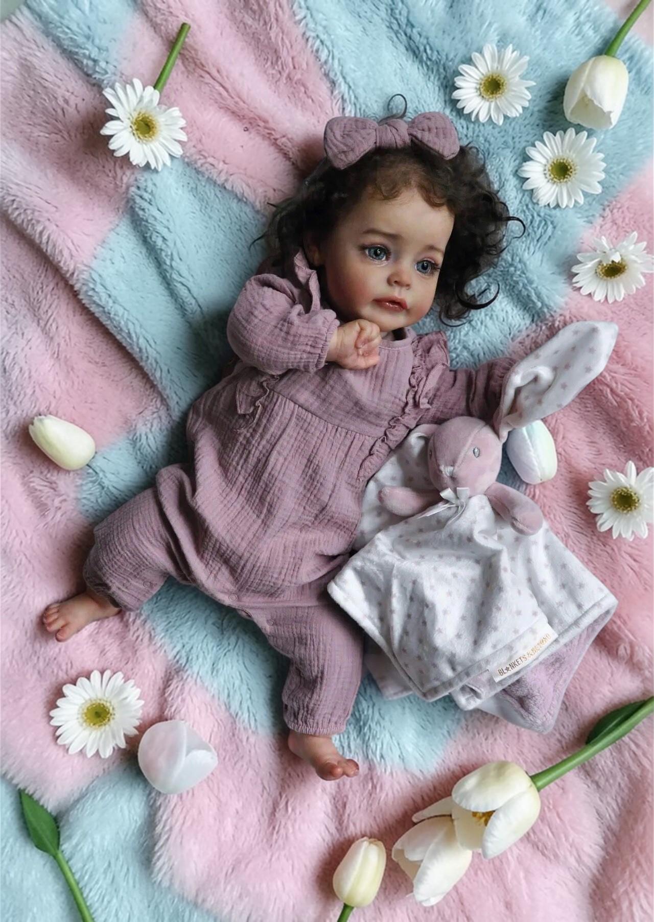 Gileutay Bambole Reborn 33cm Bambola in Silicone Tutto Il Corpo Morbido Bambole Neonate Realistiche Che Sembrano Veri Bambini Dalla Pelle Nera