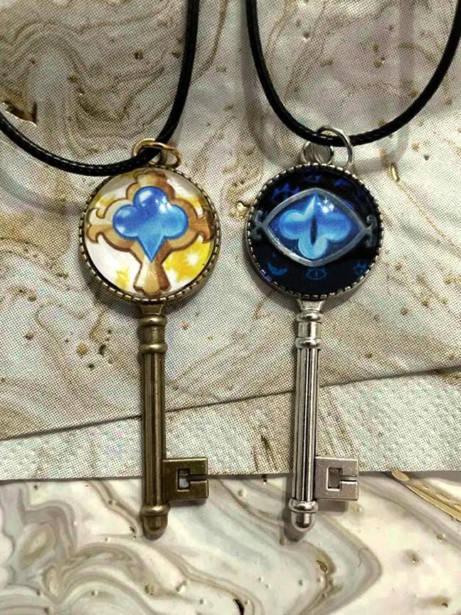 Keys to the Spire | CookieRun Necklaces | Shadow Milk Cookie & Pure Vanilla Cookie