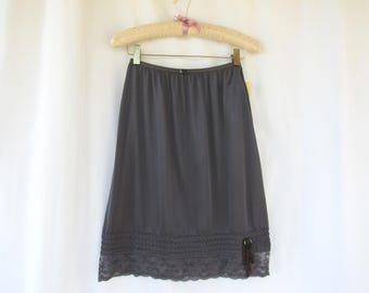 Hand-Dyed Lace Half Slip Skirt: Vintage Style Extender Undergarment S Handmade  | read description
